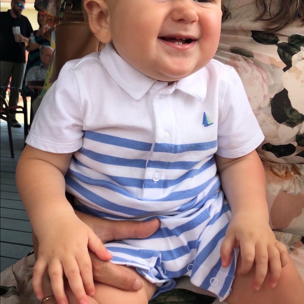 Janie and Jack Sailboat Romper 😍 sz 12-18